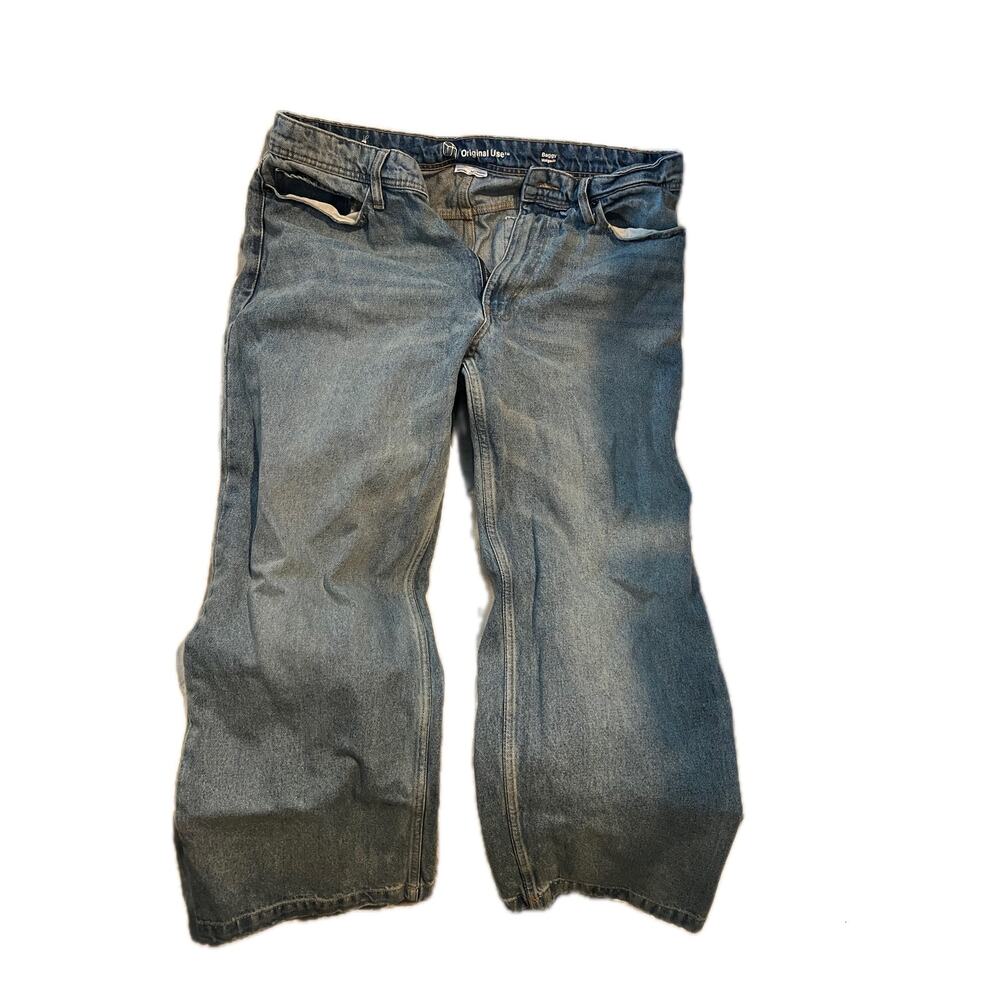Original Use Loose Baggy Blue Jeans Mens 38x30